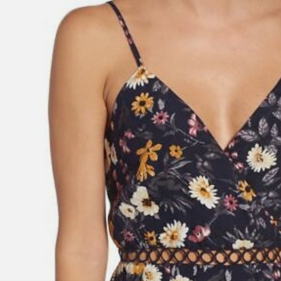 J.O.A Crochet Belt Floral Dress - Picture 1 of 6